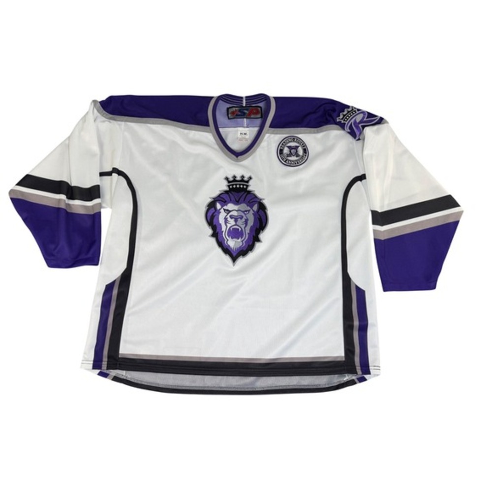 Reading Royals SP Jersey‎ Mens XXL ECHL Clean White Purple Hockey